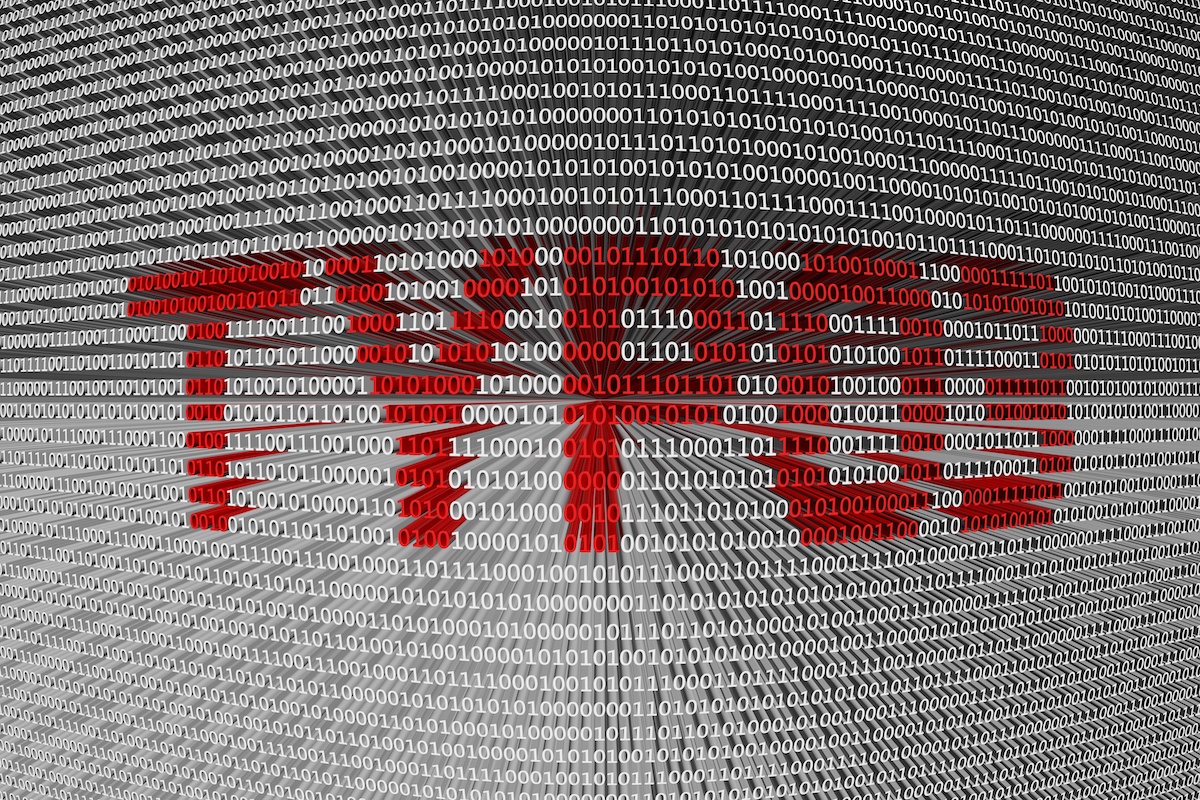 TYPO3 Schriftzug auf Binärcode