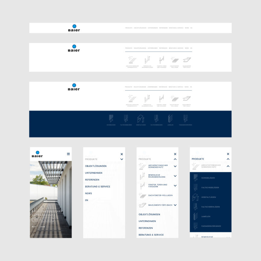 Baier GmbH Wordpress Website Relaunch - UX Design