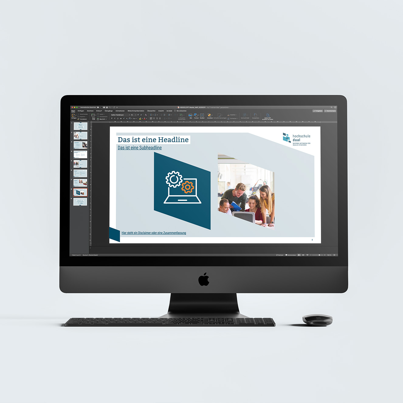 hochschule dual Corporate Design-Bildschirm-Praesentation-PowerPoint