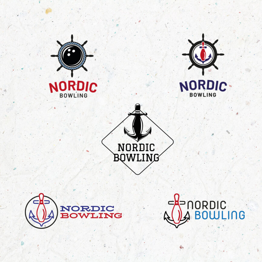 Logo Entwuerfe für Nordic Bowling