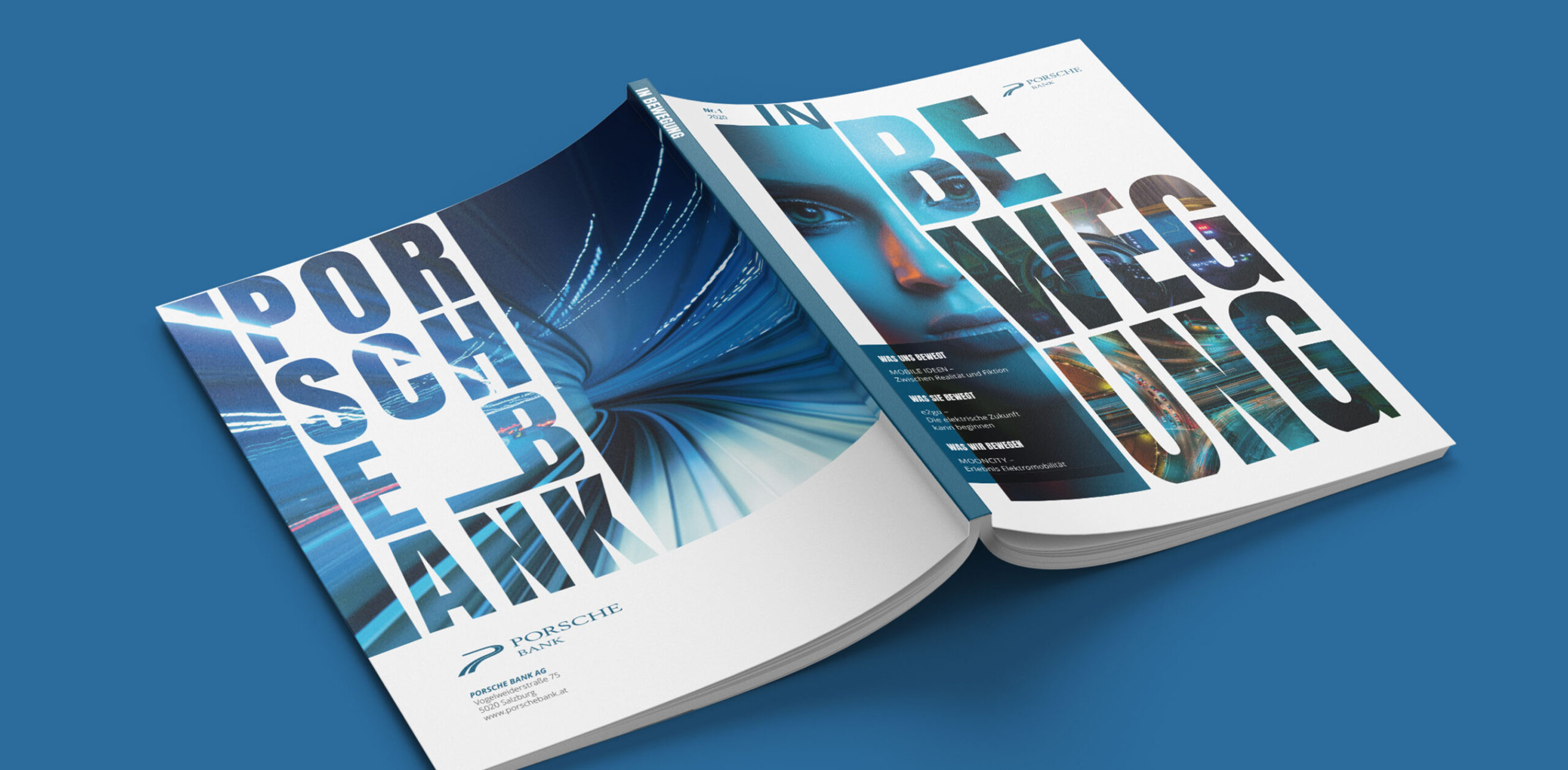 Porsche Bank Kundenmagazin Umschlaggestaltung