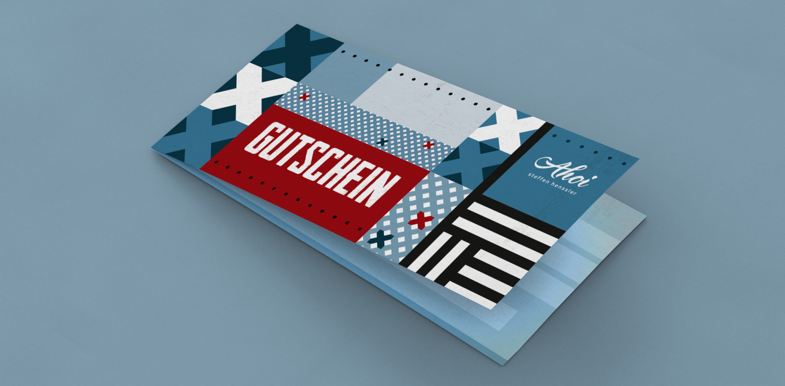 Ahoi Gutschein Travemuende Corporate Design auf Print Produkt