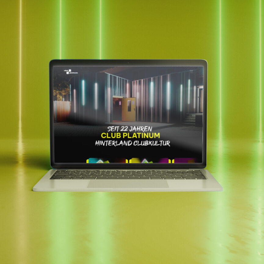Club Platinum Website Relaunch MockUp auf MacBook