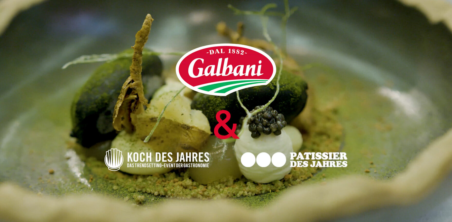 Eventvideo Abbinder Logos von Galbani, Koch des Jahres und Patissier des Jahres