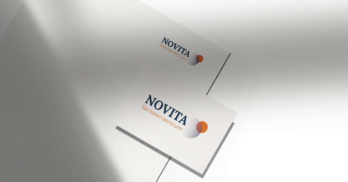 Briefpapier und Visitenkarten der Novita GmbH