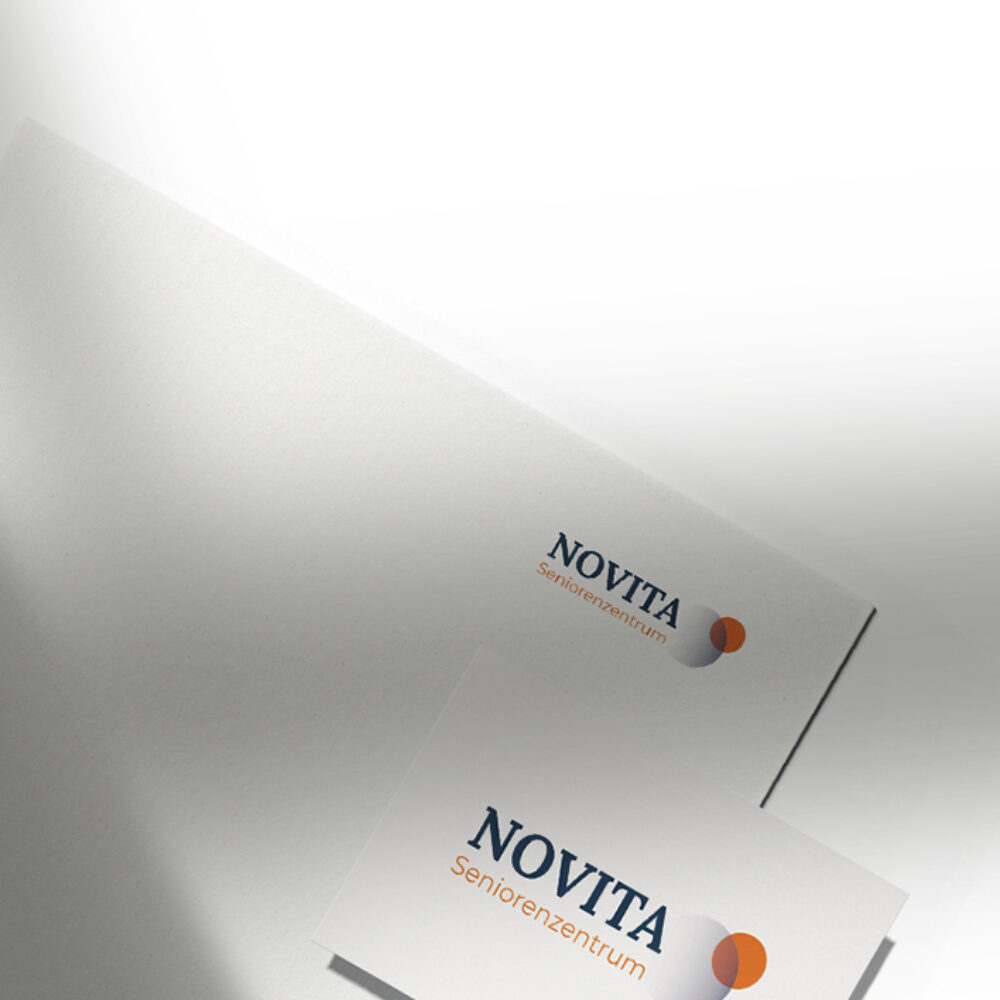 Briefpapier und Visitenkarten der Novita GmbH
