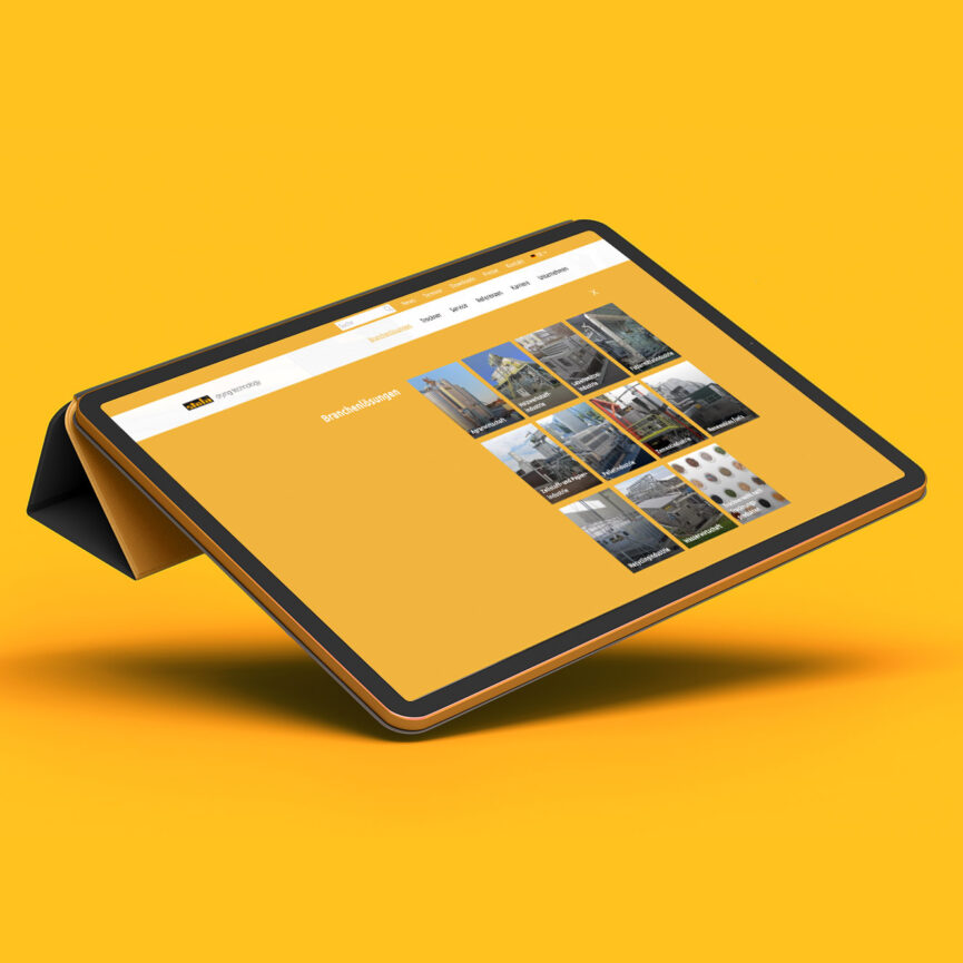 STELA Website Relaunch Menü responsive iPad