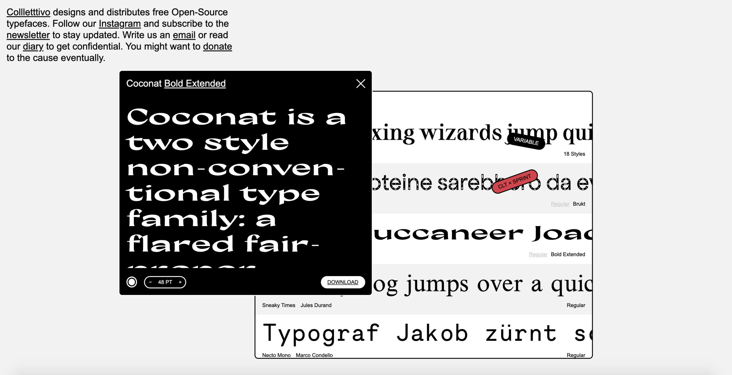 Open Source typeface