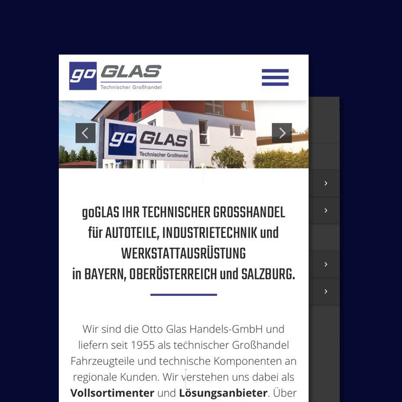 Referenz Webseite Otto Glas