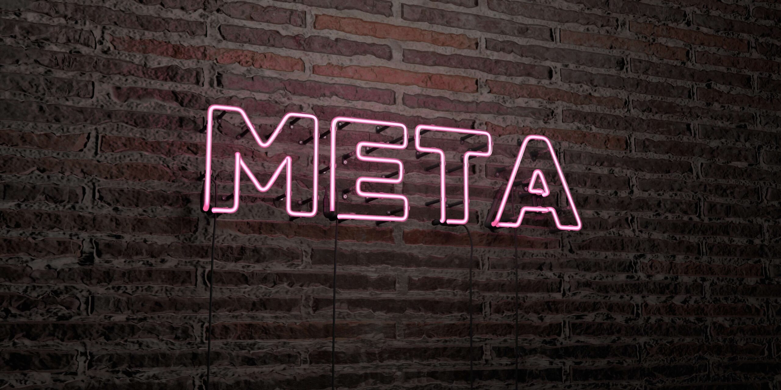 LED Leuchtschild mit dem Wort META