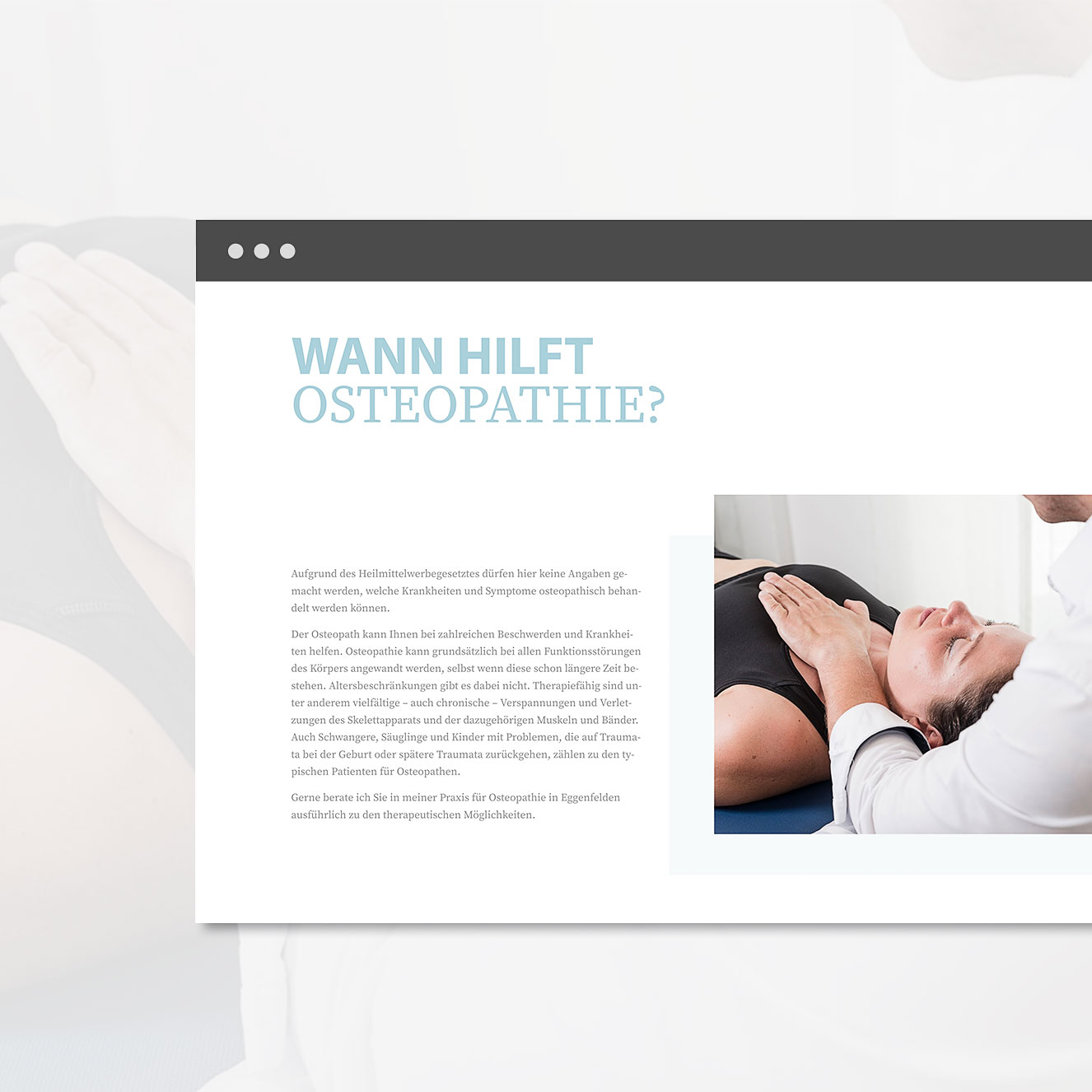 Website Startseite Osteopathie Lorenz Rabanter - Rubrik "Wann hilft Osteopathie"