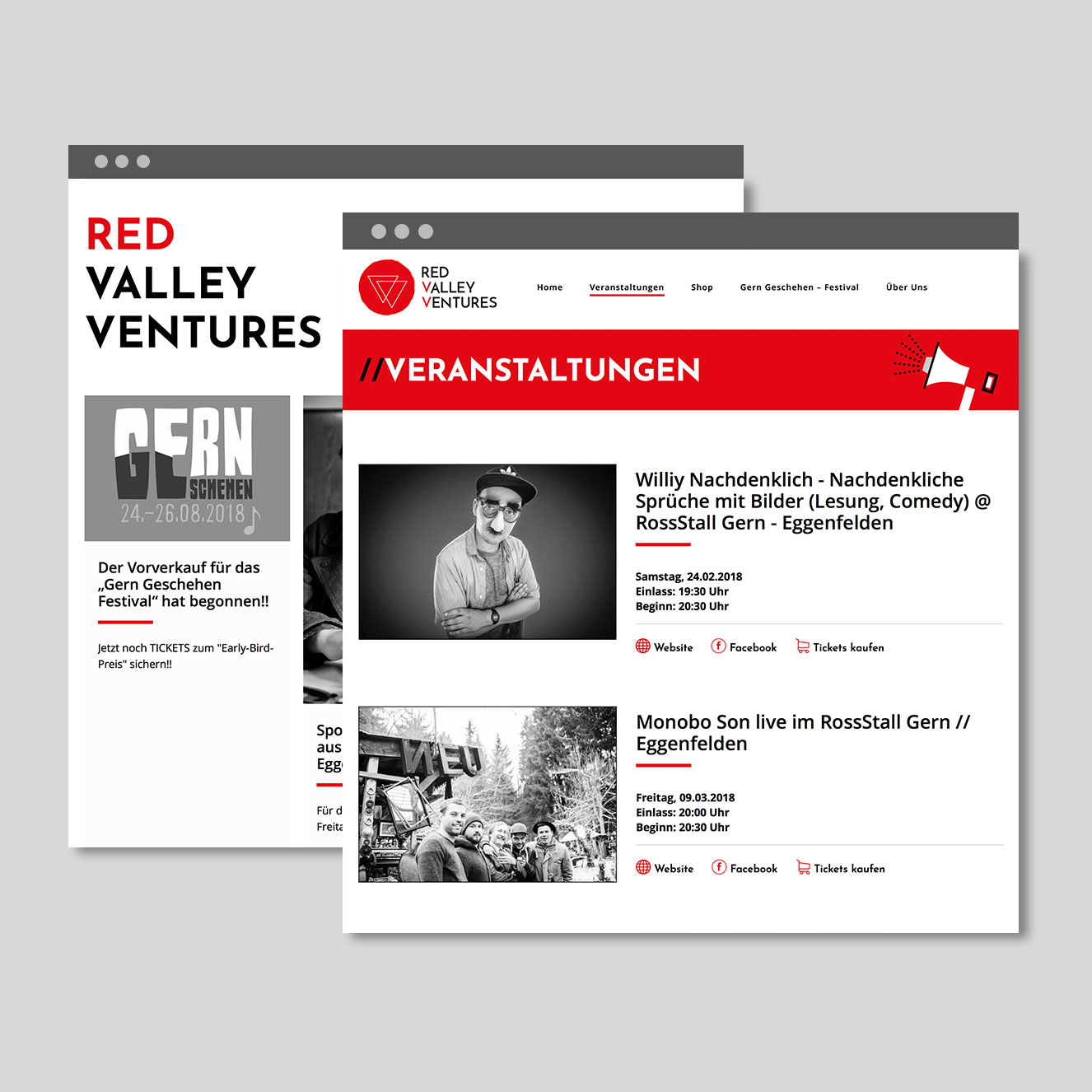 Referenz Red Valley Ventures iPad Ansicht Website