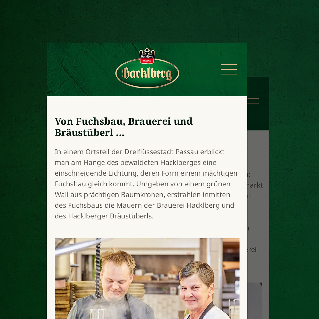 Website Brauerei Hacklberg