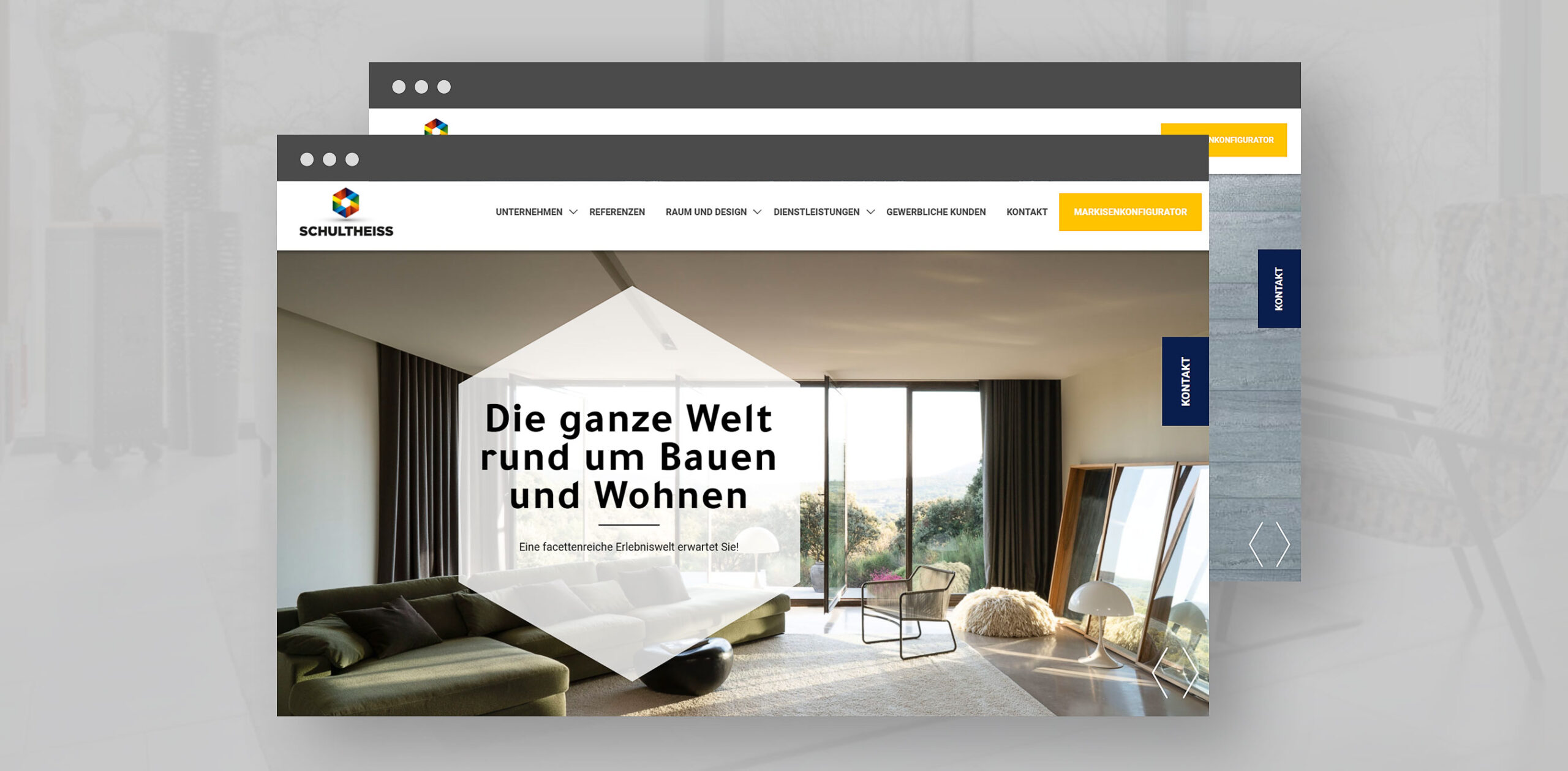 Startseite der Schultheiss GmbH im neuen Webdesign